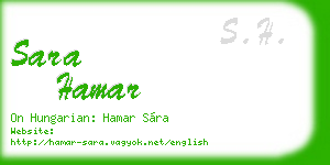 sara hamar business card
